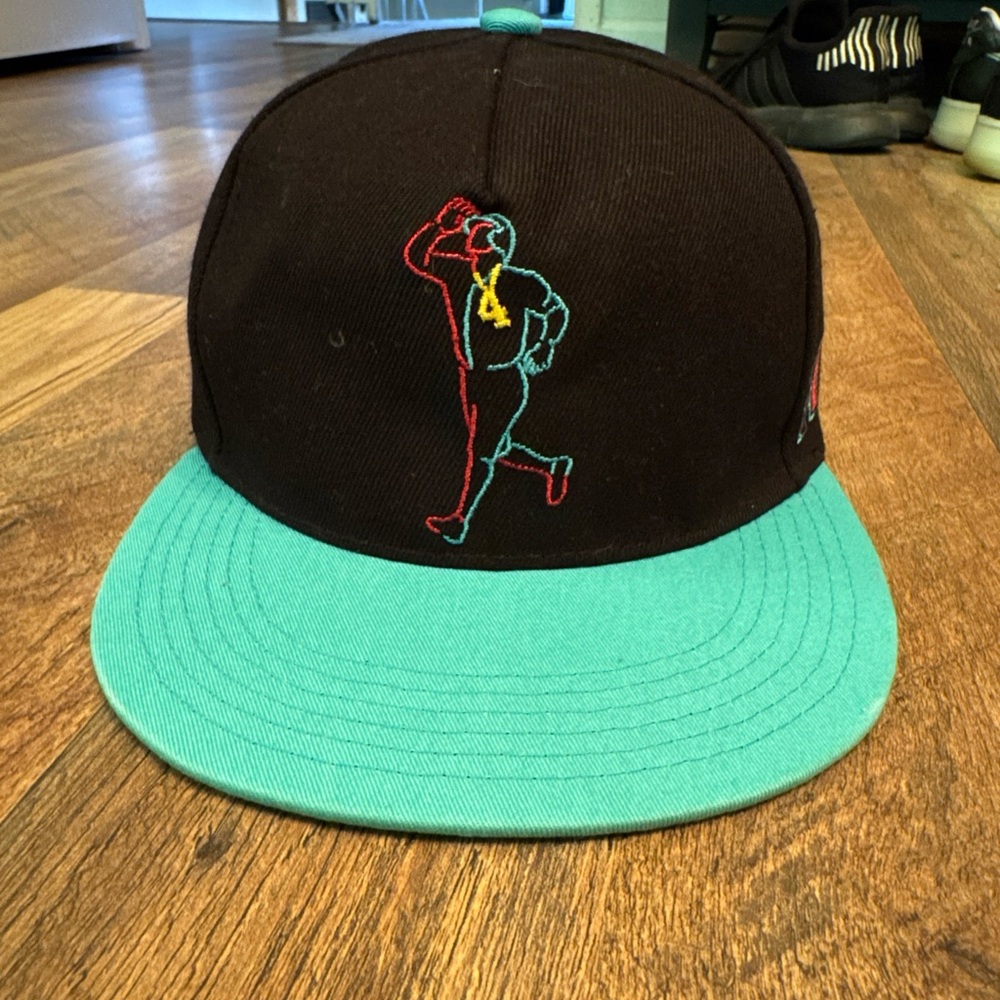 Arizona Diamondbacks Dbacks Ketel Marte Hat Cap Snapback Black/Turquoise